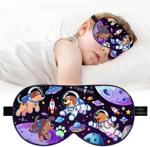 Kids Silk Sleep Mask, 100% Mulberry Silk Eye Mask by spacepower