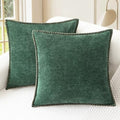 CaliTime Decorative Couch Throw Pillow Covers 24 X 24 Inches Dark Green by CaliTime
