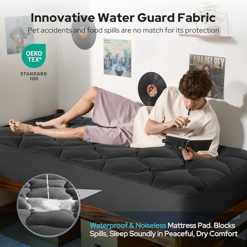BEDLORE Waterproof Twin XL Mattress Pad, Breathable Mattress Protector - Image 2