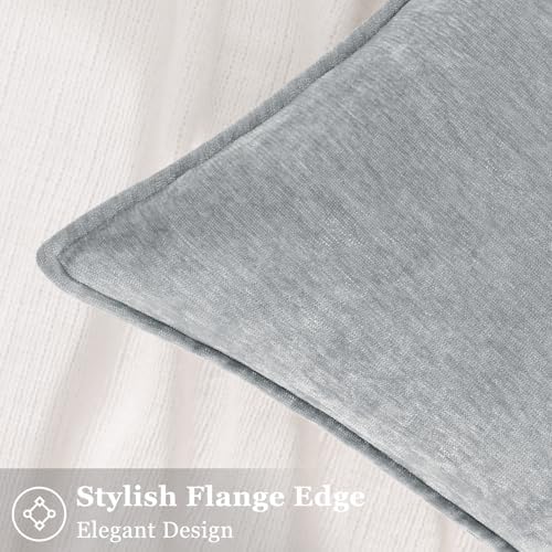 decorUhome Polyester Ultimate Gray Throw Pillow Covers 16x16 Set of 2 - Image 3