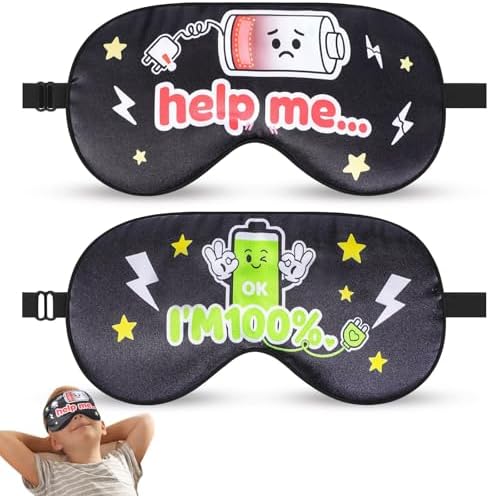 2 Pcs Boys Sleep Eye Mask, Guys Blackout Sleeping Silk Mask by knIykmr