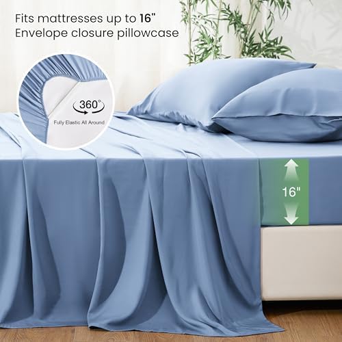 Love's cabin 4 Piece Full Size Sheet Set, 100% Rayon Derived from Bamboo - Image 4