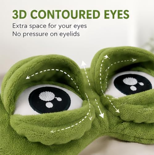 3D Frog Eye Mask, Adjustable Eyelids - Image 3