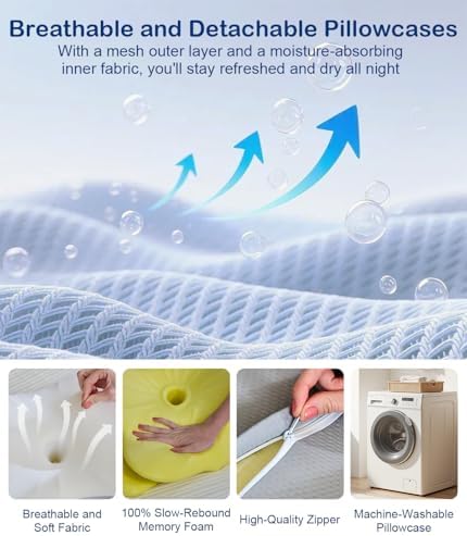 Cervical Neck Pillow, Memory Foam Pillow - Image 5