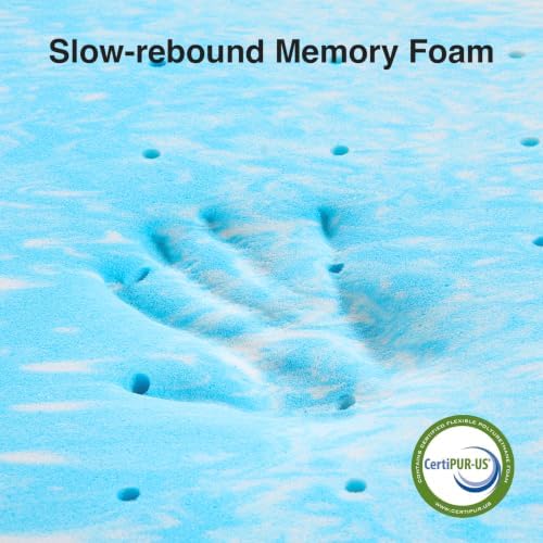 Novilla Queen Mattress Topper, 3 Inch Cooling Gel Infused Memory Foam Topper - Image 5