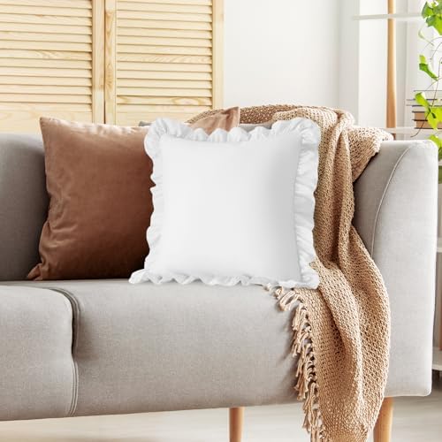 KKJIAF 2 Pack Ruffle Pillow Cases 26x26 Inches - Image 5
