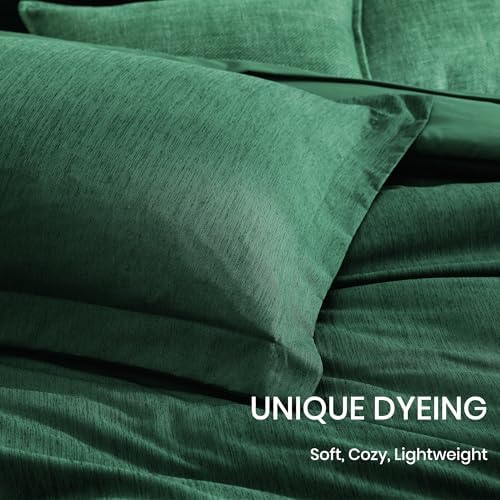 Monbix King Size Comforter Set 7 Pieces Emerald Green Bed in a Bag - Image 6