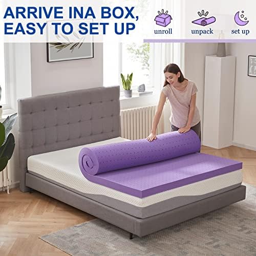 SINWEEK 3 Inch Gel Memory Foam Mattress Topper Ventilated Soft Pressure Relieve - Image 5
