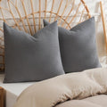 PHF 100% Cotton Waffle Weave Throw Pillow Cover, No Filling, 2 Pack Elegant by PHF