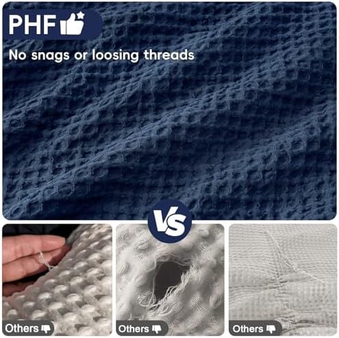 PHF Ultra Soft Waffle Pillow Shams Standard 20"x26", No Insert - Image 4