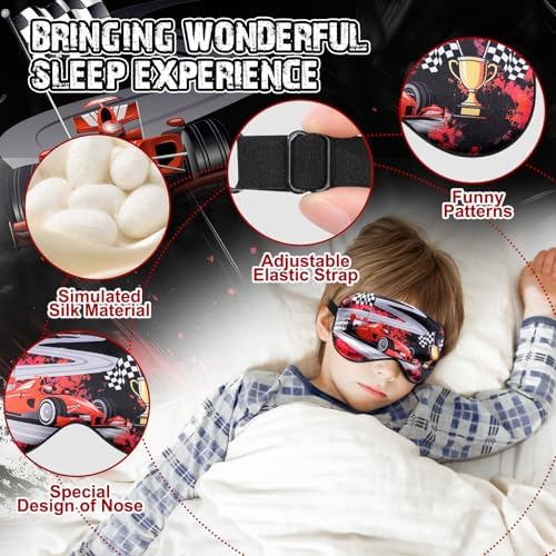 FrgKbTm 2 Pcs Sleep Mask for Kids Boys, Silk Eye Covers for Sleeping, - Image 6