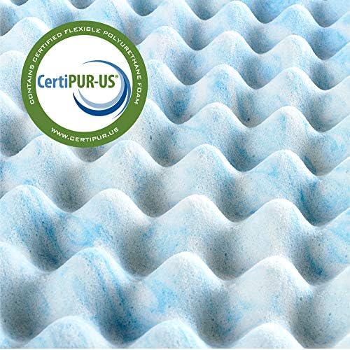 ZINUS 3 inch Swirl Gel Cooling Memory Foam Mattress Topper, Cooling Airflow - Image 3