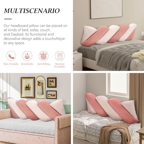 Daneey Large Headboard Pillow King Size Soft Daybed Bolster Pillow - Image 4