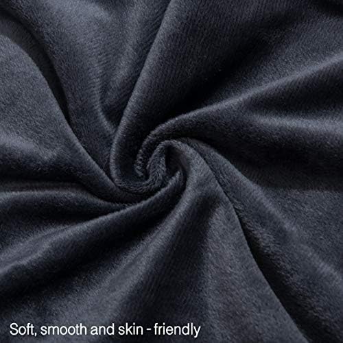NTBAY Toddler Velvet Pillowcases, Charcoal Grey - Image 4