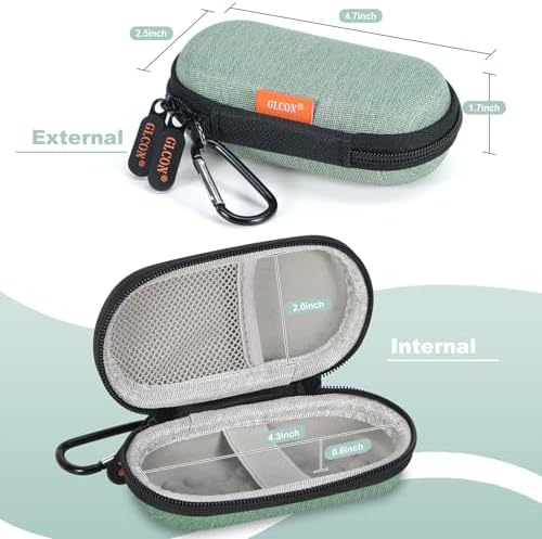 Mini Earbud Case, Small Oval Hard Shell Carrying Pouch Bag - Image 2