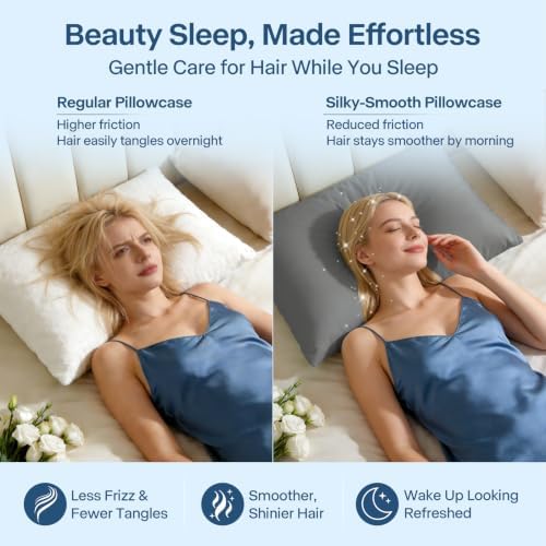 Luxury Cooling Pillowcases Queen Size 2 Pack, Q-Max>0.4 Cool Touch - Image 3