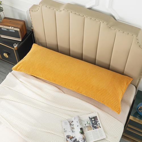Pack of 1 Corduroy Soft Soild Body Pillow Covers Set Sofa Bedroom - Image 3