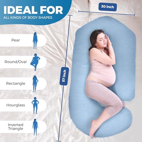 Pregnancy Pillows for Sleeping – 57-Inch Maternity Pillow for Pregnant Women - Image 4