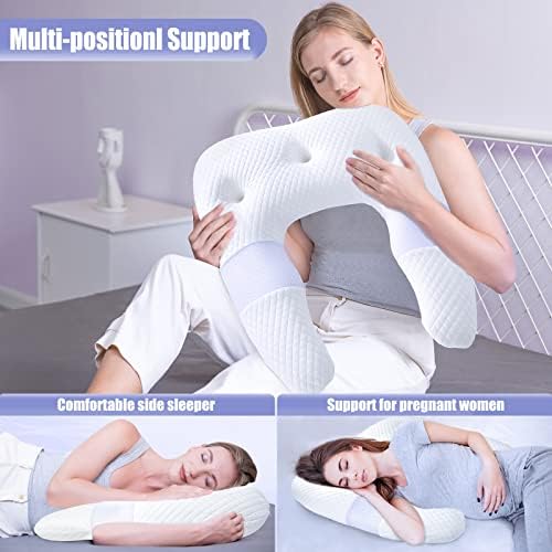 SAHEYER Side Sleeper Pillows for Adults, U Shaped Body Pillow for Pain Relief - Image 6