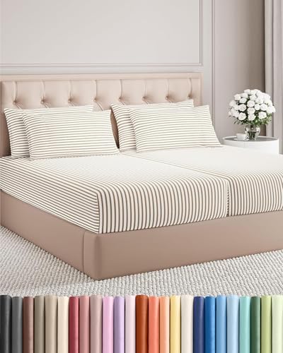 Split King 7 Piece Bed Sheet Set by CGKUnlimited