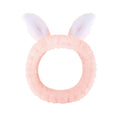 Jowmoy Cute Light Pink Rabbit Ears Headband Frog Eye Elastic to Wash Face by Jowmoy