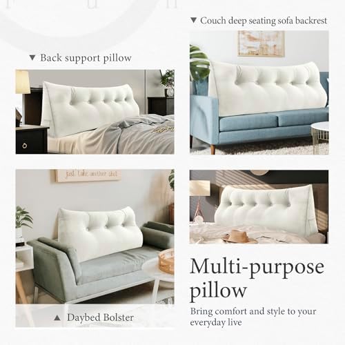 Headboard Pillow Full for Dorm Bedrest Reading Pillow - Image 6