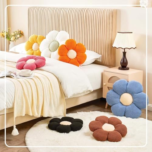 Kcvvcr Flower Throw Pillow, Soft White 19.6" Shaped Floor Pillow - Image 6