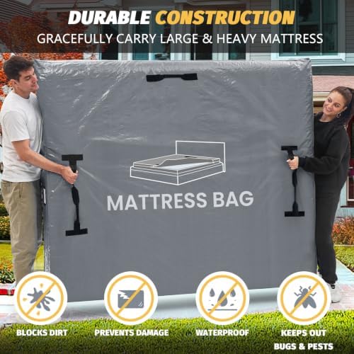 Mattress Bags for Moving and Storage, BETU Waterproof Mattress Protector Full - Image 3