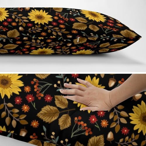 Floral Body Pillow Cover Sunflower Pillowcase - Image 5