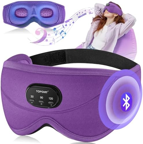 TOPOINT Sleep Mask with Bluetooth Headphones, 3D Eye Mask by TOPOINT