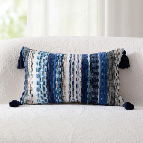 Kevin Textile Boho Tufted 12x20 Inch Lumbar Pillow Cover 1 Pack - Image 5
