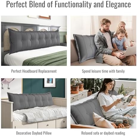 Headboard Pillow Twin XL Backrest Pillow – Dorm Daybed Pillow, Bolster Pillow - Image 5