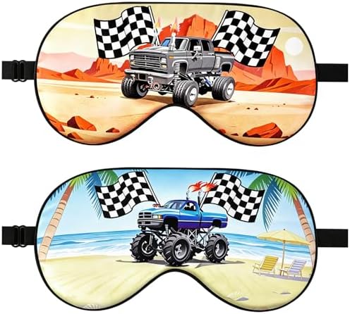 FrgKbTm 2 Pcs Sleep Mask for Kids Boys, Silk Eye Covers for Sleeping, by FrgKbTm