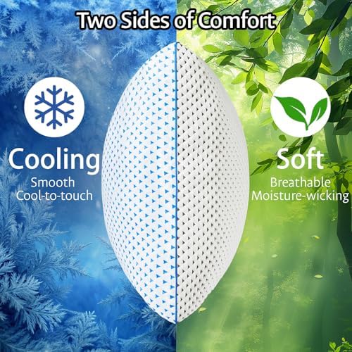 Adjustable Cooling Gel Memory Foam Pillows Queen Size Set of 2 - Image 5