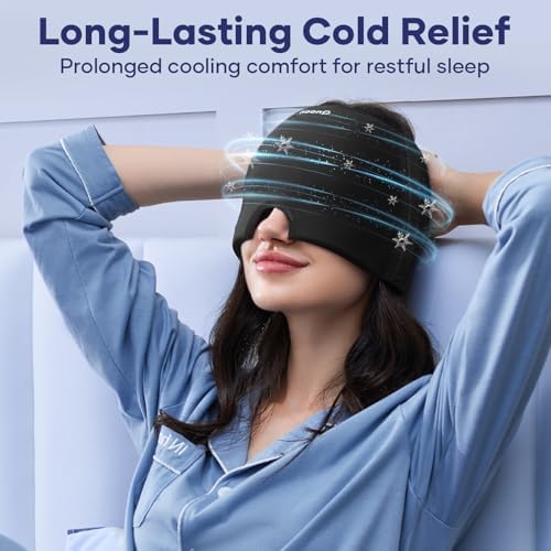 Migraine Relief Cap, Headache Relief Cap Mask Products, Cooling Odorless Gel - Image 3