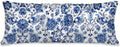 Blue and White Body Pillow Cover, Chinoiserie Floral Body Pillow by SEILONHD