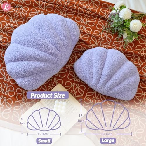 Lfsaaj Seashell Throw Pillows, Shell Shaped Throw Pillows, 18 Inch Soft Home - Image 3