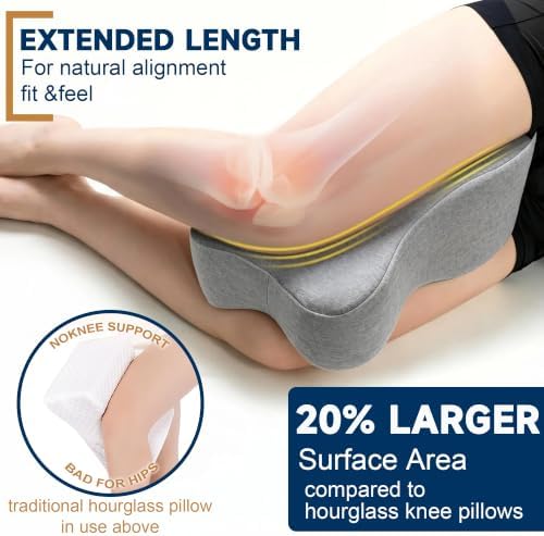 UJPFEO Knee Pillow for Side Sleepers, Leg Pillows for Sciatica, Joints Between - Image 3