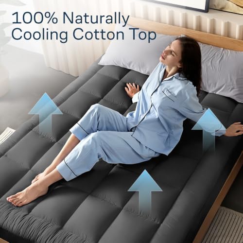 Niagara Sleep Solution 100% Cotton Top Full Size Mattress Pad, Pillow Top - Image 3