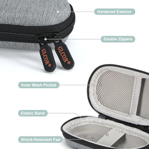 Mini Earbud Case, Oval Hard Shell Carrying Pouch Bag - Image 5