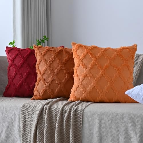 Set of 2 Soft Moroccan Throw Pillow Covers 24x24 Inch Plush Boho Decorative - Image 2