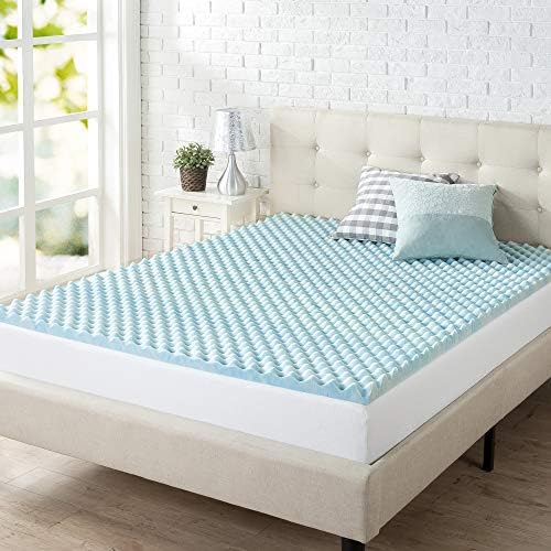 Zinus 2 Inch Swirl Gel Memory Foam Convoluted Mattress Topper / Cooling by ZinusInc