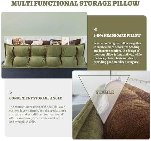 Headboard Pillow Twin XL Backrest Pillow – Dorm Daybed Pillow, Bolster Pillow - Image 5