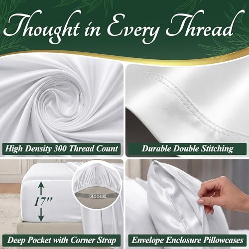 DECOLURE 100% Viscose Derived from Bamboo Sheets, Luxury 6 Pc Set - Image 4