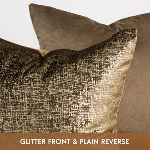 Phantoscope Pack of 2 Sparkling Velvet Geometric-pattern Throw Decorative - Image 2
