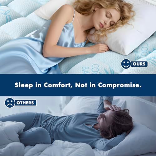 King Mattress Topper, Breathable and Soft Extra Thick Pillow Top 78"x80" - Image 4
