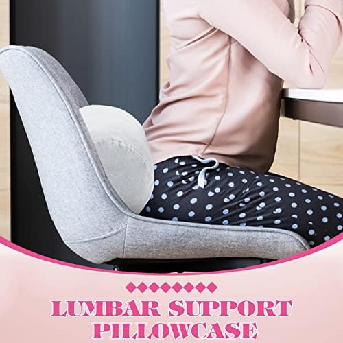 Newwiee 2 Pcs Neck Roll Pillow Case, 16 X 6 Inch Short Plush White - Image 5