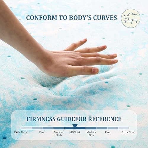 EGO 3 Inch Full Mattress Topper Gel Memory Foam - Image 6