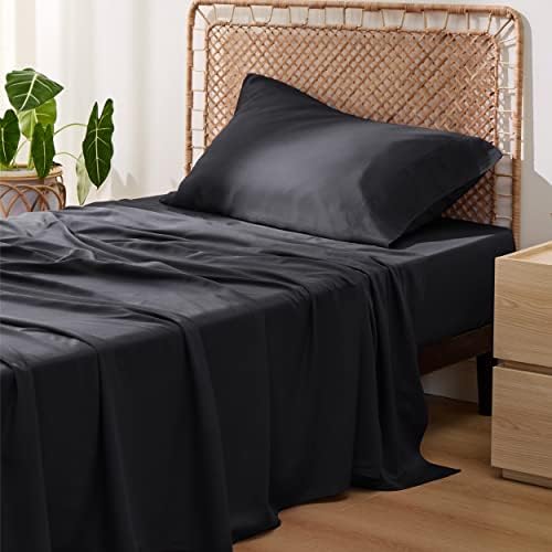 Bedsure PureWoven 100% Rayon Derived from Bamboo, Twin XL Sheets, 3 Pieces by BEDSURE