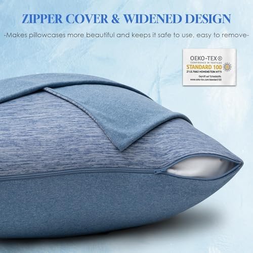 CHOSHOME Cooling Pillow Cases Zipper Pillow Covers Q-Max > 0.45 Zippered - Image 5